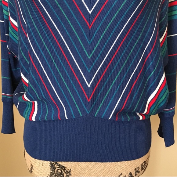 Tulle Dolman Sleeve Striped Sweater - Only XS left - Picture 3 of 8